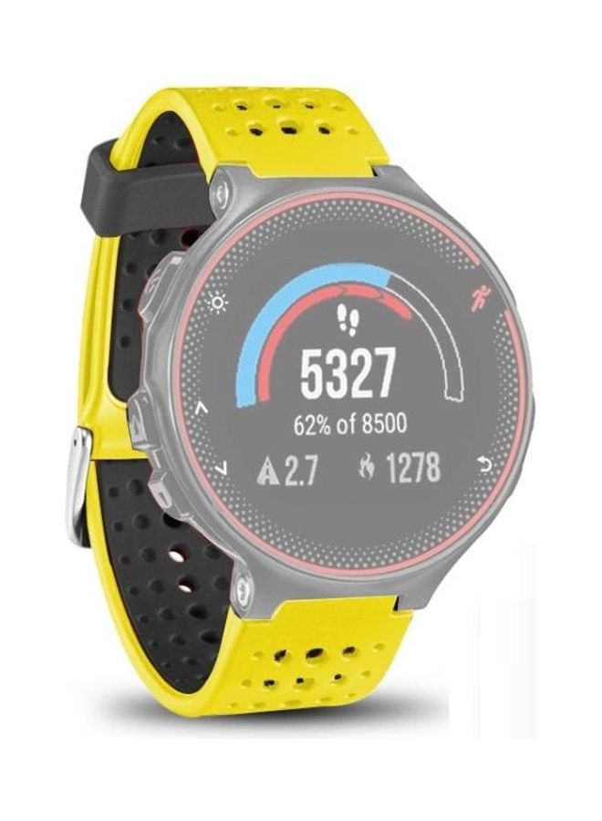 BGM Two Color Replacement Strap For Garmin Forerunner 235 Yellow/Black - Image 1