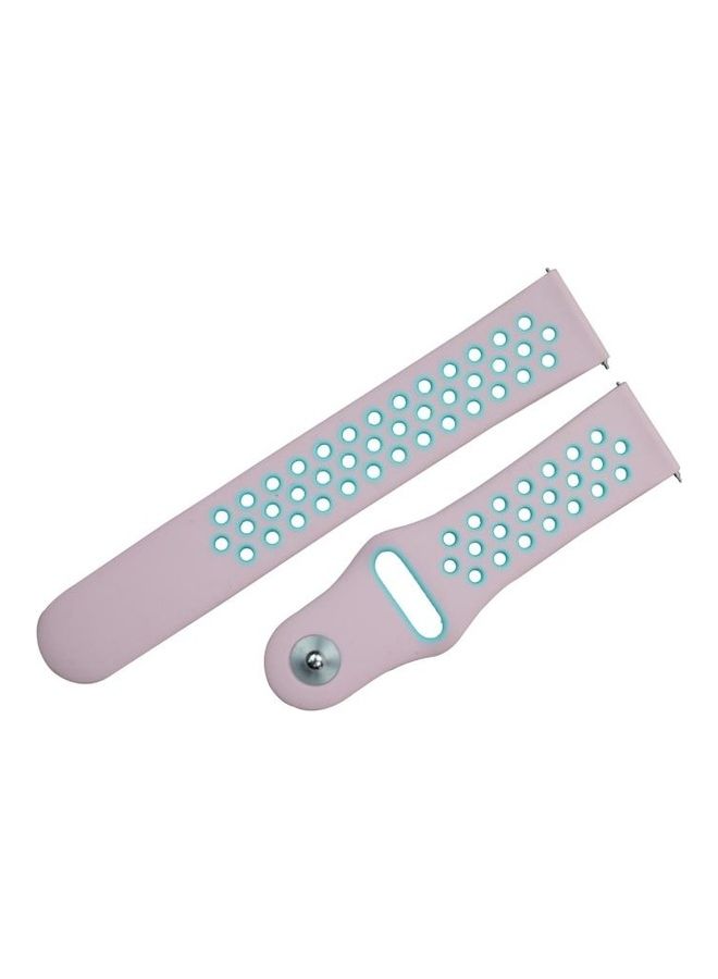 BGM Two Color Silicone Replacement Strap For Fitbit Versa 3 Pink/Blue - Image 2