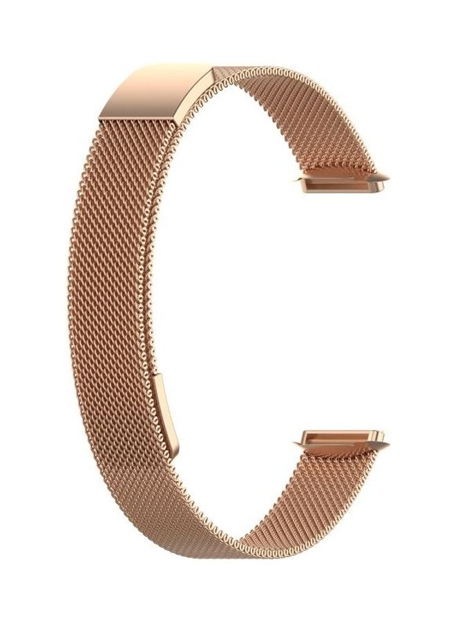 BGM - Milanese Metal Magnetic Replacement Strap For Fitbit Luxe Special Edition Rose Gold - Image 1