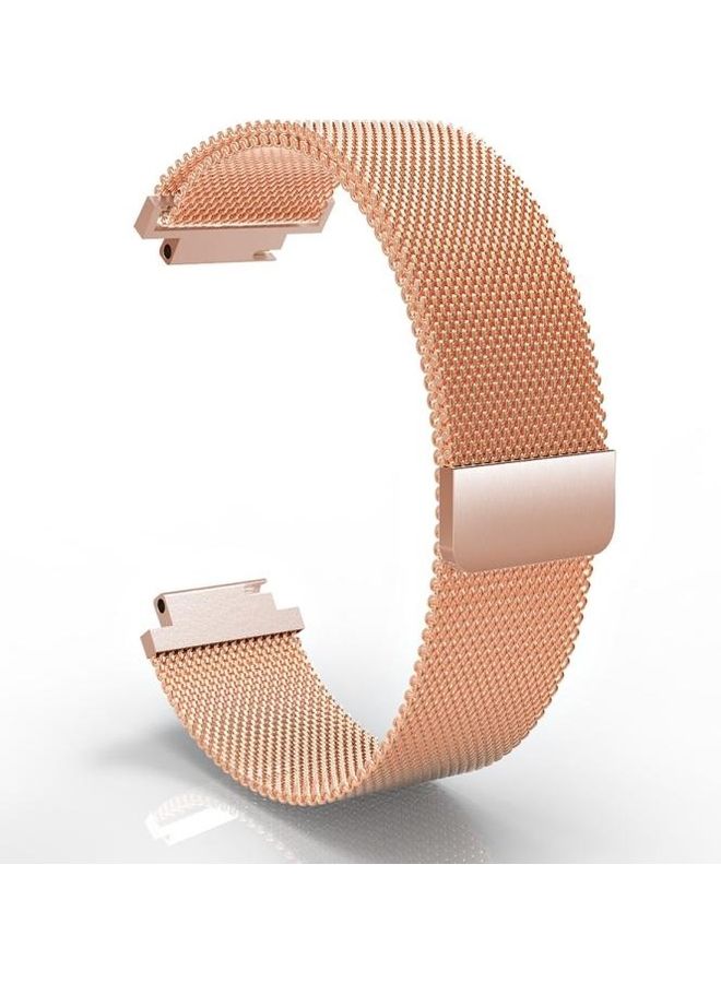 BGM Replacement Wrist Strap For Garmin Vivoactive HR / Approach S2 / S4 Milanese Rose Gold - Image 1