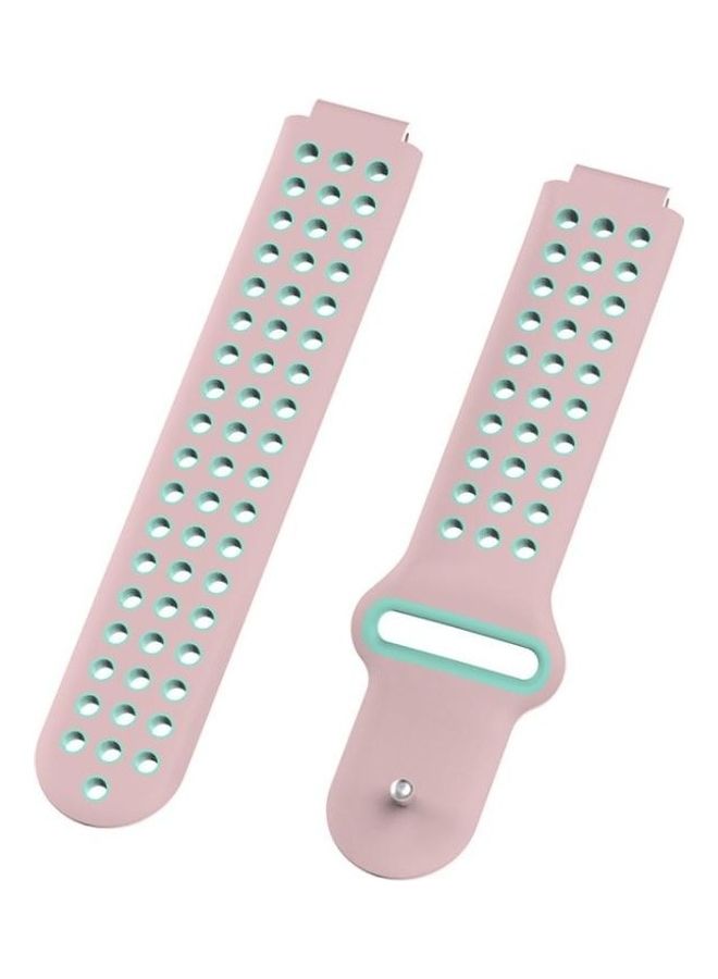 BGM Silicone Strap For Garmin Forerunner 220 / 230 / 235 / 630 / 620 / 735xt Pink/Green  - Image 2