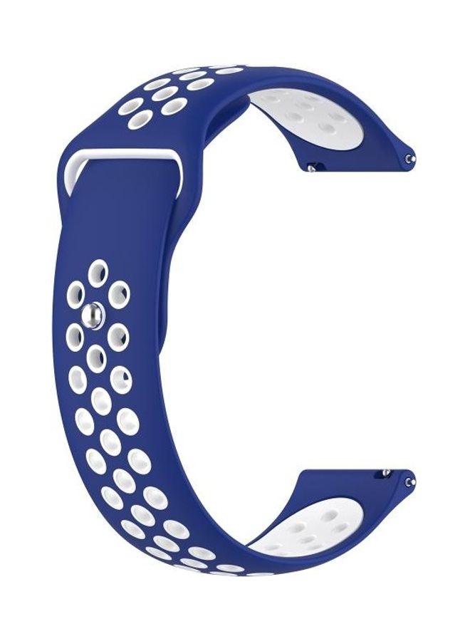 بي جي إم سوار بديل لساعة هواوي 3 / 3 برو، مقاس 22 مم أزرق/ أبيض - Image 1