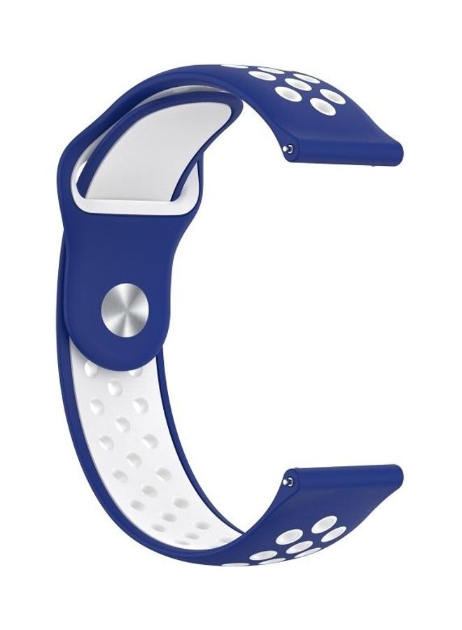 بي جي إم سوار بديل لساعة هواوي 3 / 3 برو، مقاس 22 مم أزرق/ أبيض - Image 2