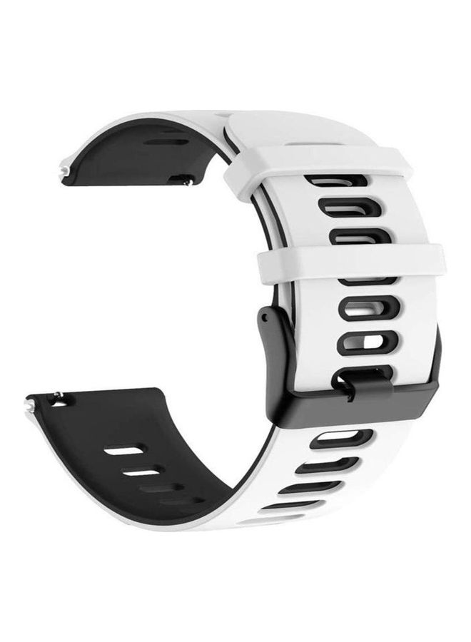BGM Two-Tone Silicone Strap For Garmin Forerunner 245 White/Black  - Image 1
