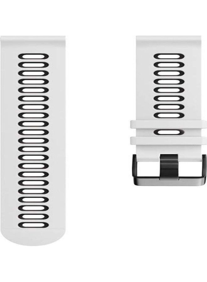 BGM Two-Tone Silicone Strap For Garmin Forerunner 245 White/Black  - Image 2