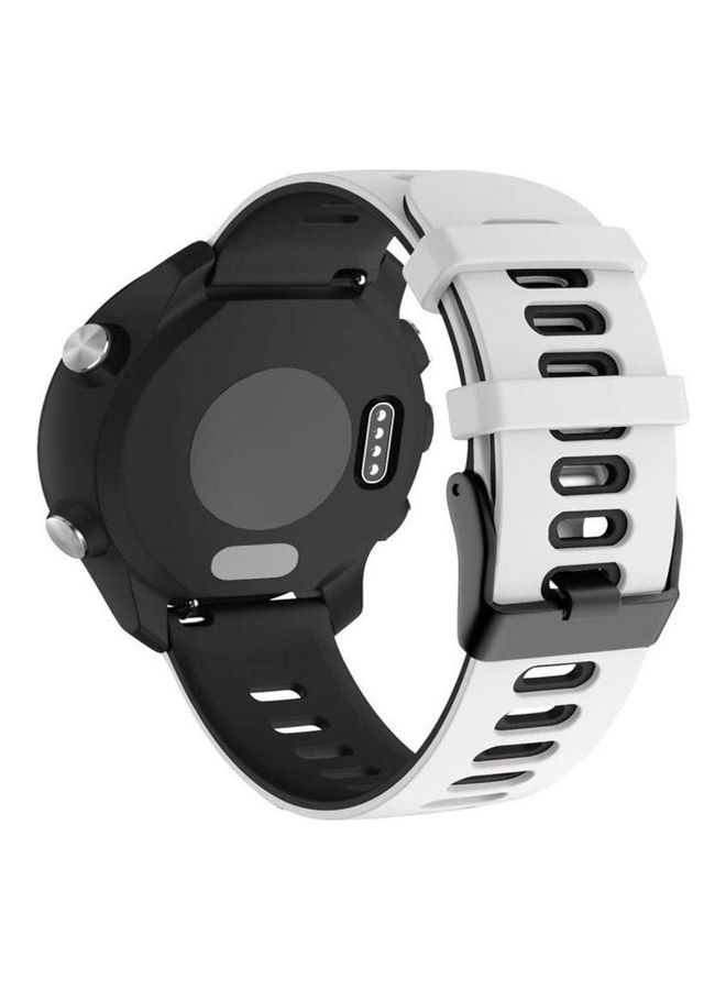 BGM Two-Tone Silicone Strap For Garmin Forerunner 245 White/Black  - Image 3