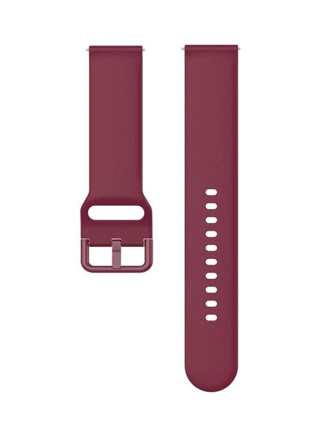 BGM Buckle Silicone Wrist Strap For Fitbit Versa 2/Versa/Versa Lite/Blaze Wine Red - Image 2