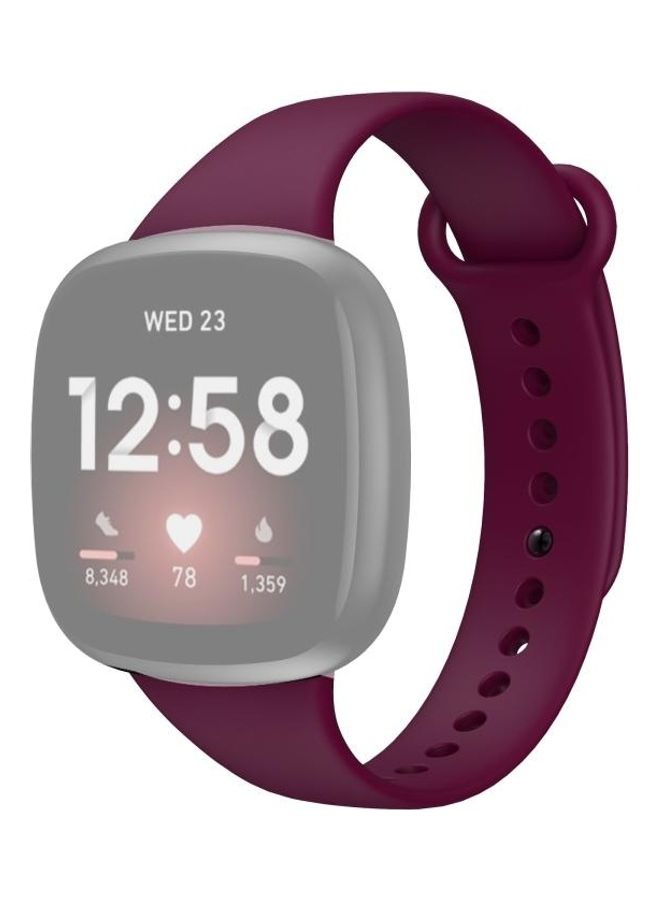 بي جي إم سوار بديل من السيليكون لساعة فيتبيت فيرسا 3 لون أحمر نبيذي - Image 1