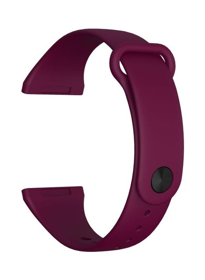 بي جي إم سوار بديل من السيليكون لساعة فيتبيت فيرسا 3 لون أحمر نبيذي - Image 2
