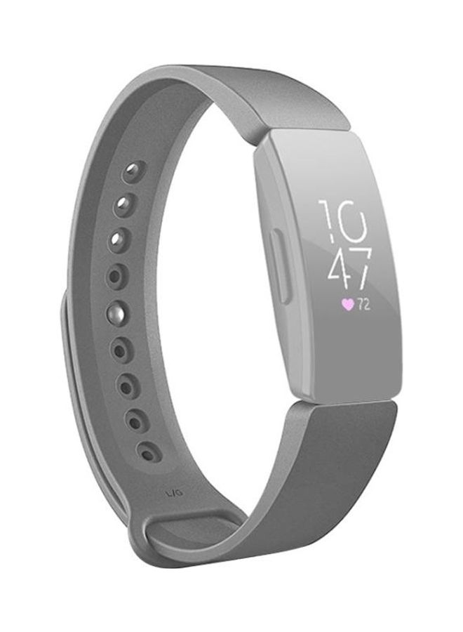 BGM Smart Watch Snap Fastener Wrist Strap Watchband for Fitbit Grey - Image 1