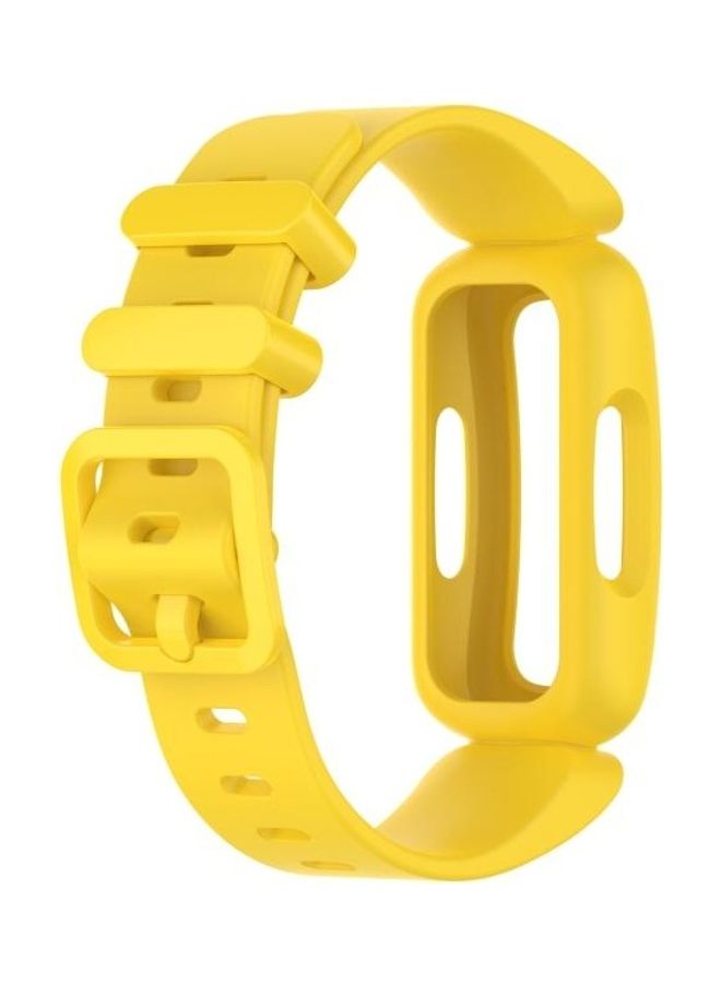 Silicone Integrated Replacement Strap For Fitbit Ace 3 Yellow