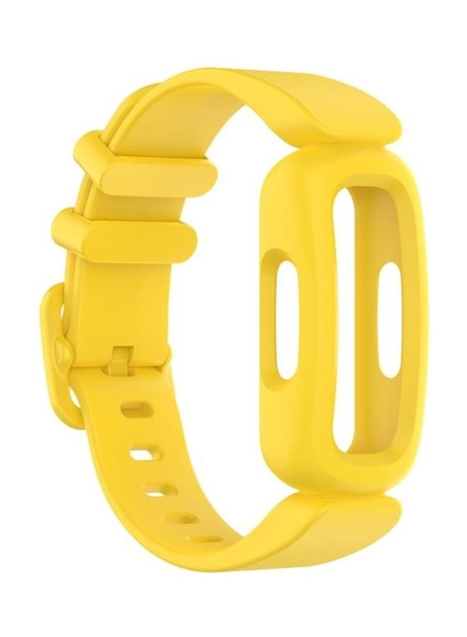 Silicone Integrated Replacement Strap For Fitbit Ace 3 Yellow