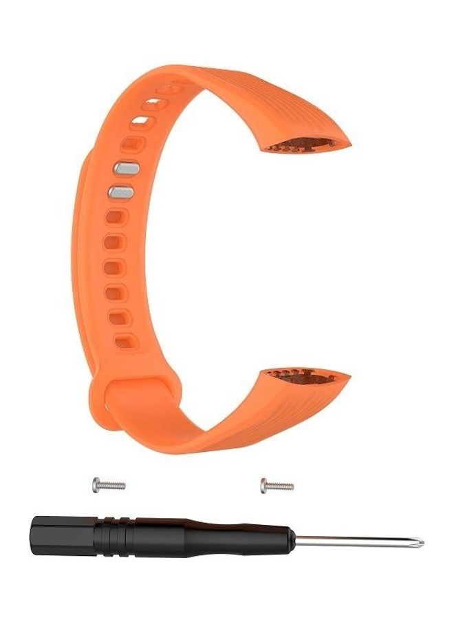 BGM Silicone Replacement Wrist Strap For Huawei Honor Band 3 Orange  - Image 2