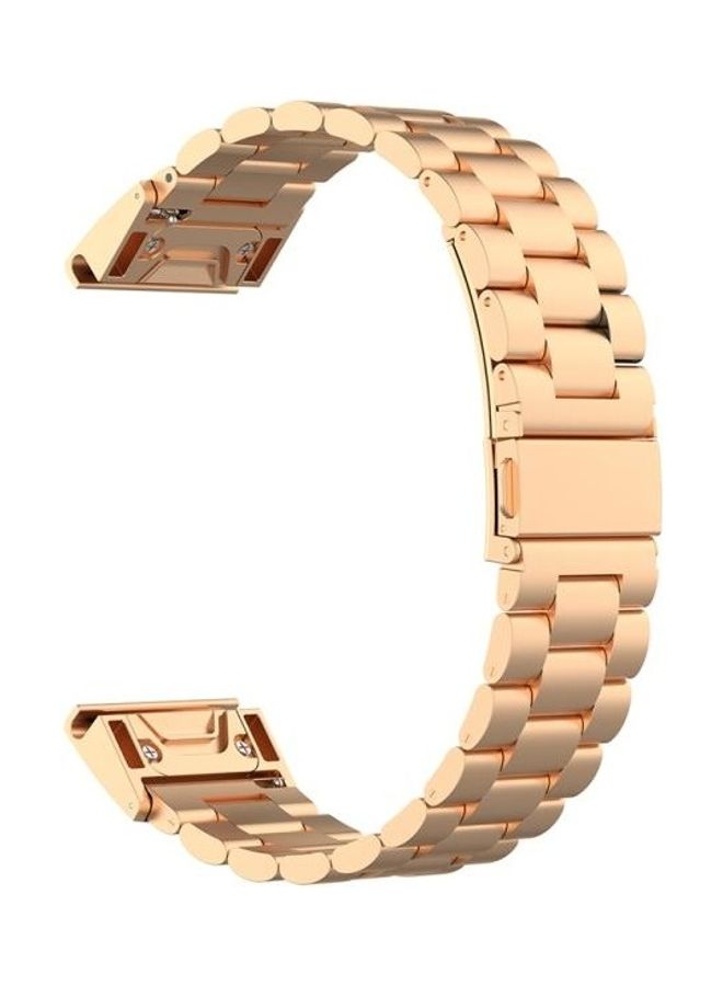 BGM Stainless Steel Sraps For Garmin Fenix 5 And 5S Rose Gold - Image 2