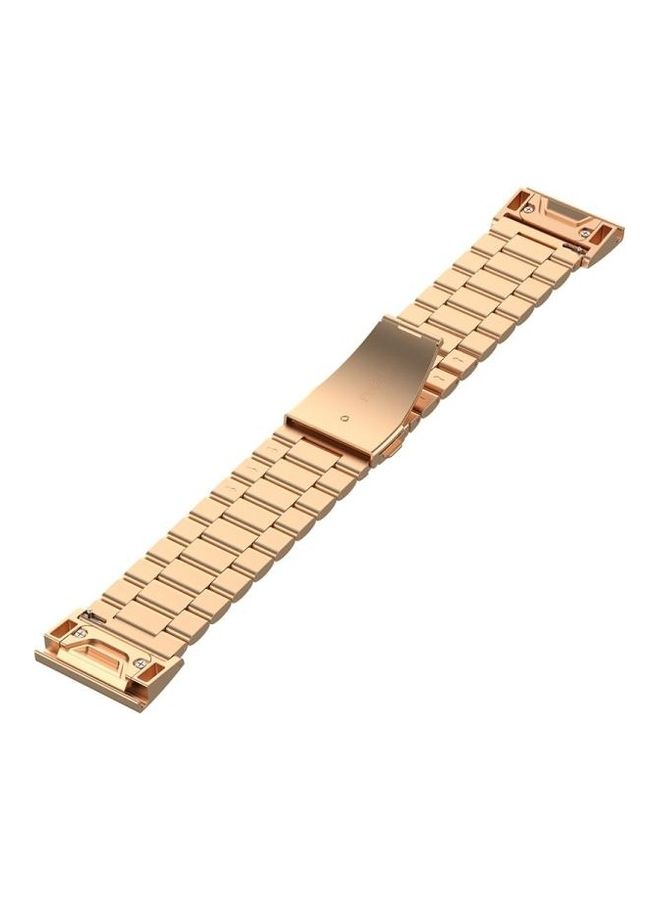 BGM Stainless Steel Sraps For Garmin Fenix 5 And 5S Rose Gold - Image 3