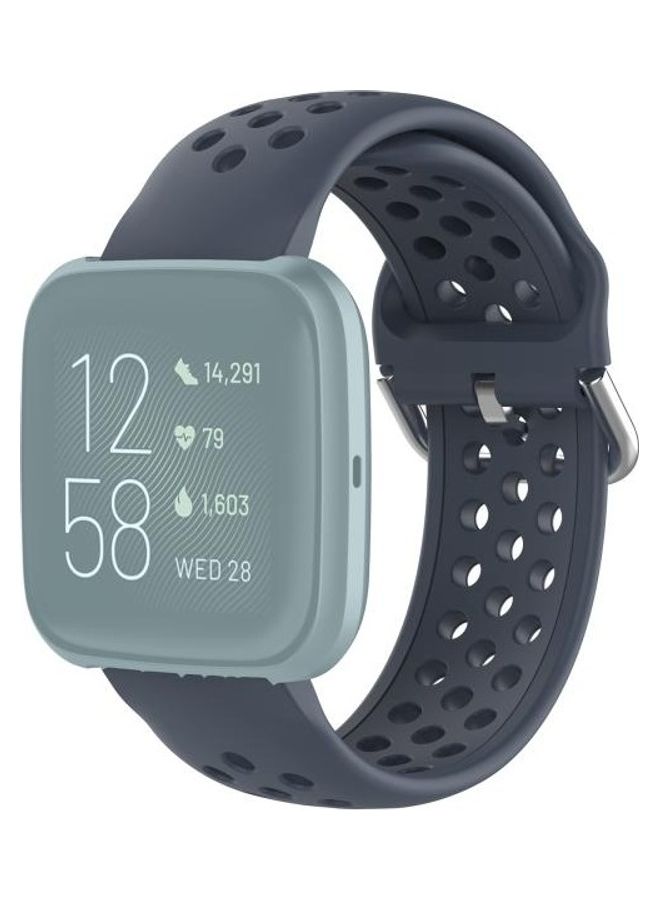 BGM Universal Sport Silicone Replacement Wrist Strap For Fitbit Versa 2 Grey - Image 1