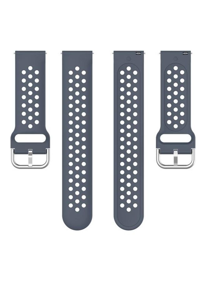 BGM Universal Sport Silicone Replacement Wrist Strap For Fitbit Versa 2 Grey - Image 4