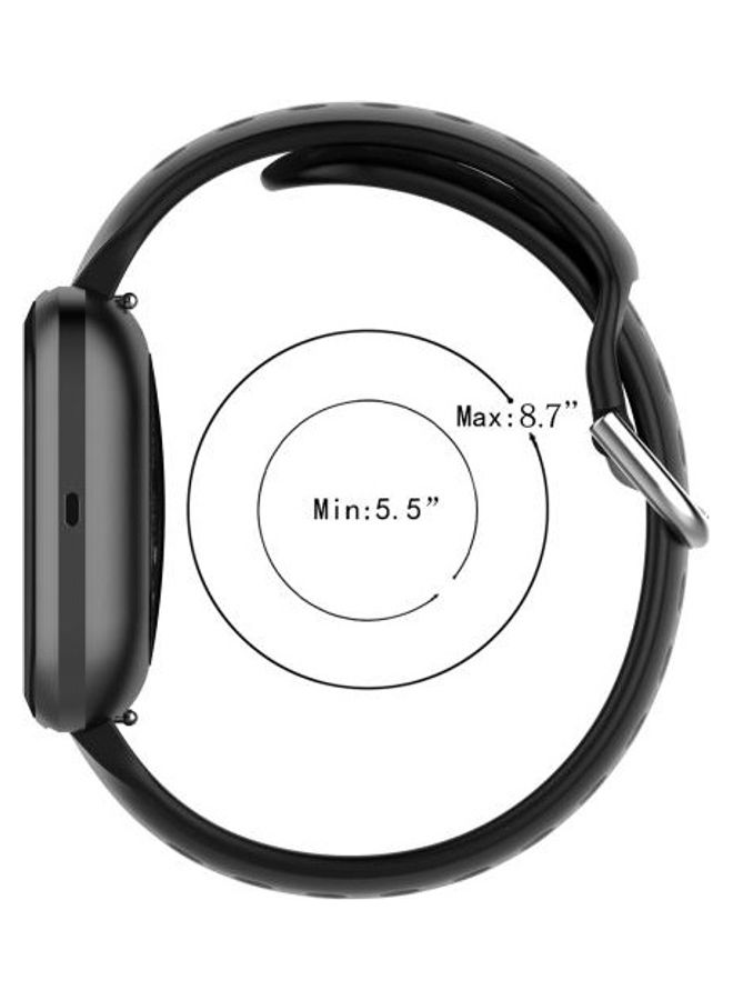 BGM Universal Sport Silicone Replacement Wrist Strap For Fitbit Versa 2 Grey - Image 5