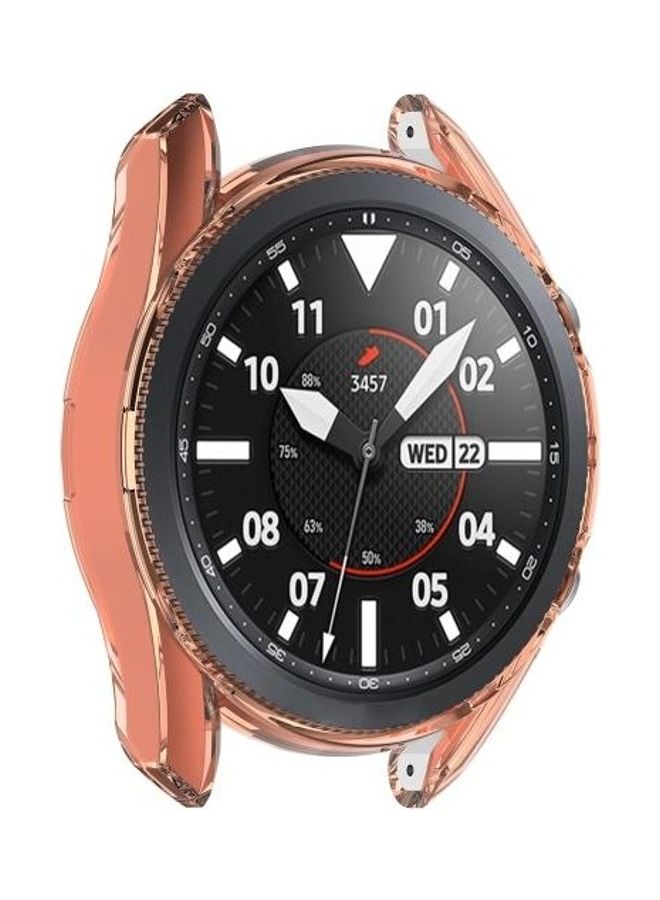 BGM Transparent TPU Watch Protective Case For Samsung Galaxy Watch 3 Orange - Image 2