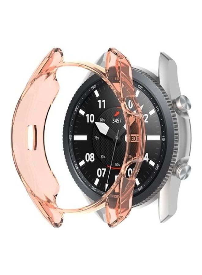 BGM Transparent TPU Watch Protective Case For Samsung Galaxy Watch 3 Orange - Image 3