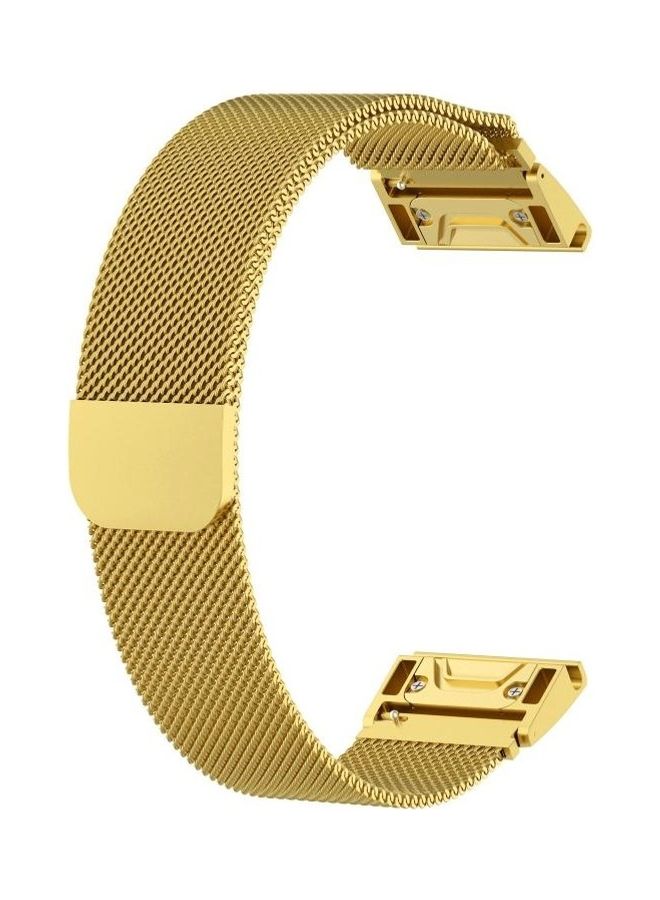 BGM Stainless Steel Replacement Wrist Strap Watch Band Gold - Image 1
