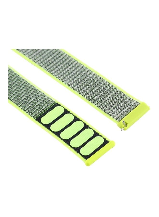 BGM Nylon Watchband With Hook And Loop Fastener For Fitbit Versa/Versa 2 Yellow/Black - Image 4