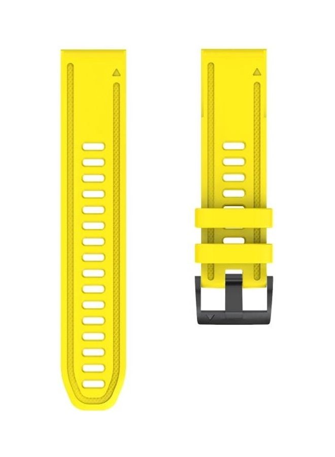 BGM Quick Release Silicone Strap For Garmin Fenix 6S Yellow
