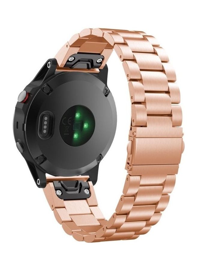 BGM Metal Watchband For Garmin Fenix 5 Rose Gold - Image 2