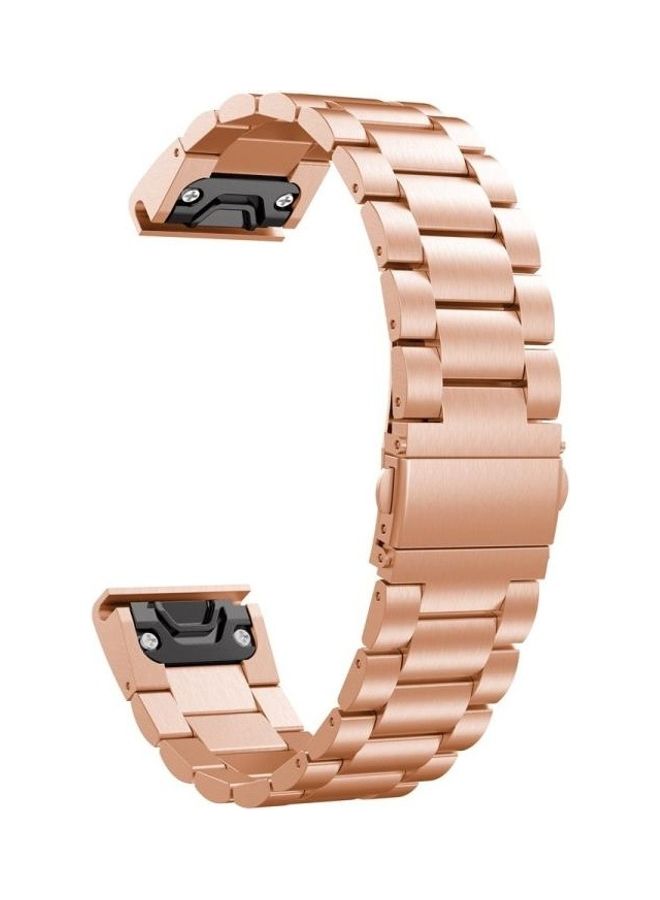 BGM Metal Watchband For Garmin Fenix 5 Rose Gold - Image 3