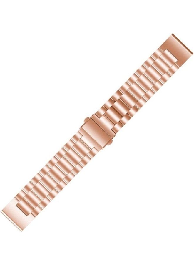 BGM Metal Watchband For Garmin Fenix 5 Rose Gold - Image 4