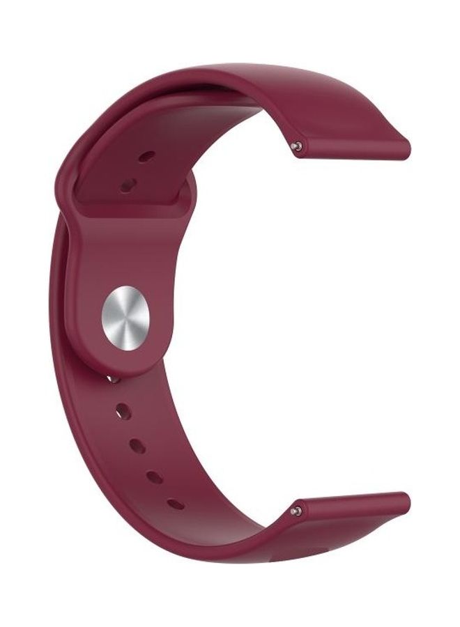 BGM SLR Buckle Fashion Silicone Strap For Garmin Vivomove 3s / 4s 18mm Wine Red - Image 3