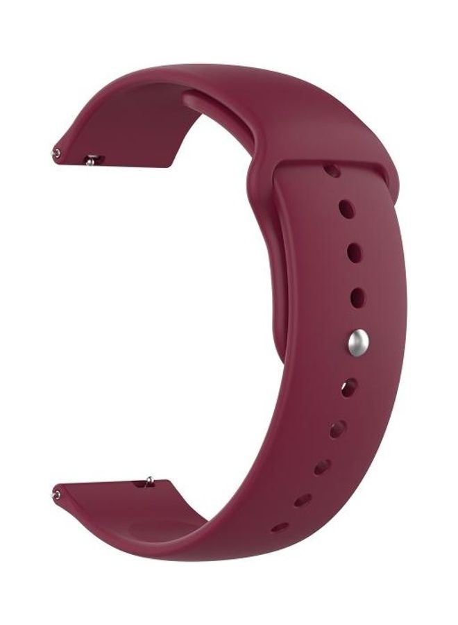 BGM SLR Buckle Fashion Silicone Strap For Garmin Vivomove 3s / 4s 18mm Wine Red - Image 4