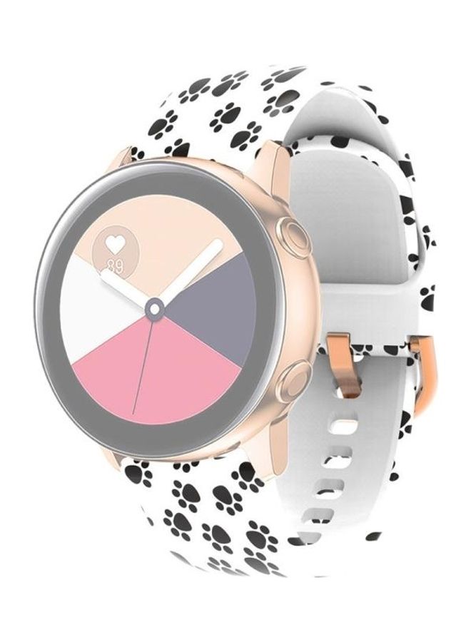 BGM Silicone Printing Replacement Strap For Samsung Galaxy Watch 46mm Paw Print - Image 1