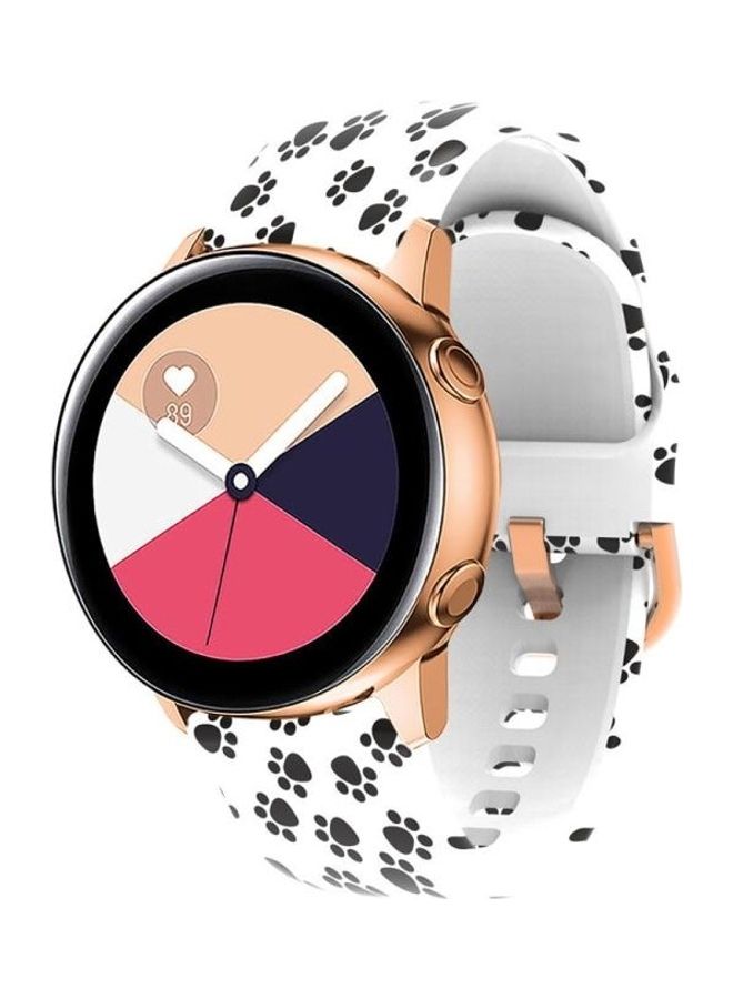 BGM Silicone Printing Replacement Strap For Samsung Galaxy Watch 46mm Paw Print - Image 3