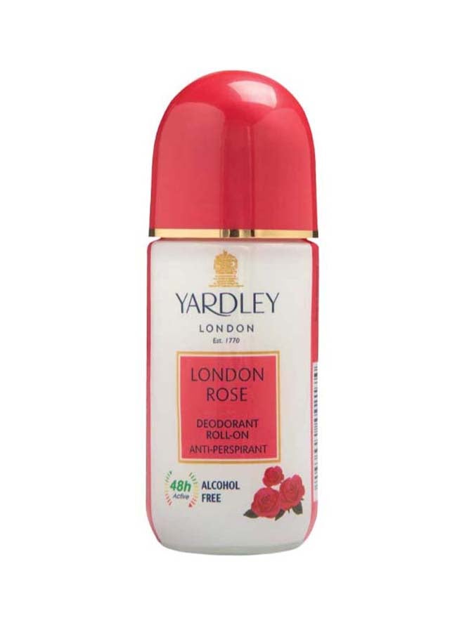 Yardley London Rose Anti Perspirant Deodorant Roll On Red/White 50ml 