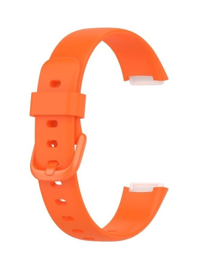 BGM Silicone Color Buckle Replacement Strap For Fitbit Luxe Orange - Image 1