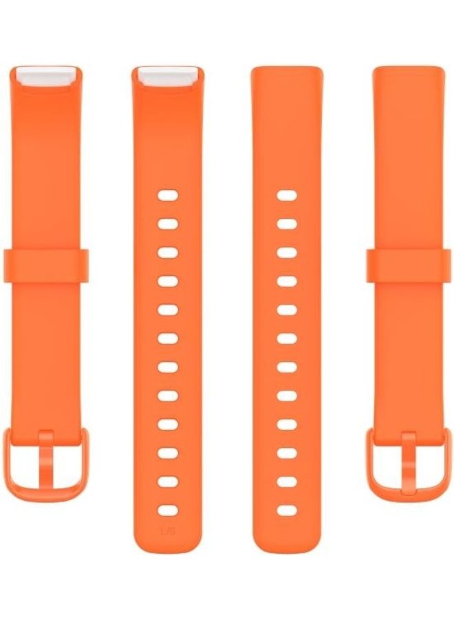 BGM Silicone Color Buckle Replacement Strap For Fitbit Luxe Orange - Image 2