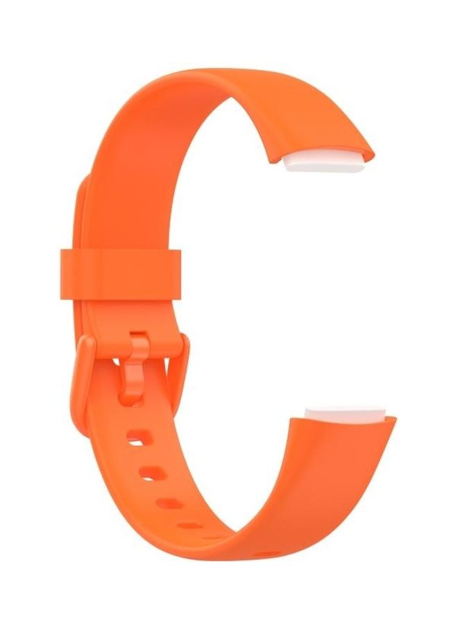 BGM Silicone Color Buckle Replacement Strap For Fitbit Luxe Orange - Image 3