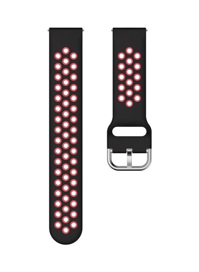 BGM Replacement Strap for Samsung Galaxy Watch Active2 44mm Black/Red - Image 2