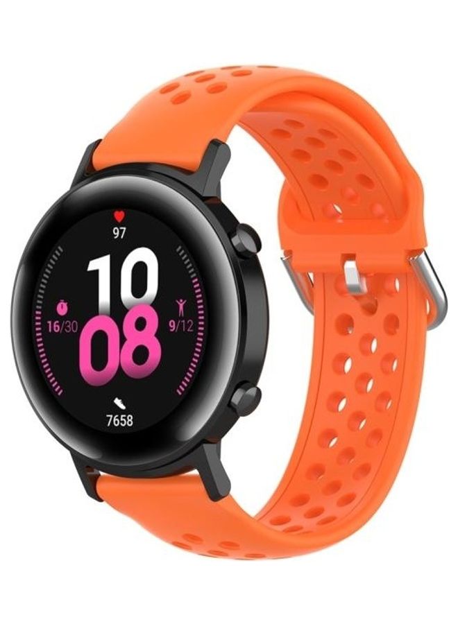 BGM Solid Color Sport Wrist Strap For Huawei Watch GT2 Orange - Image 2