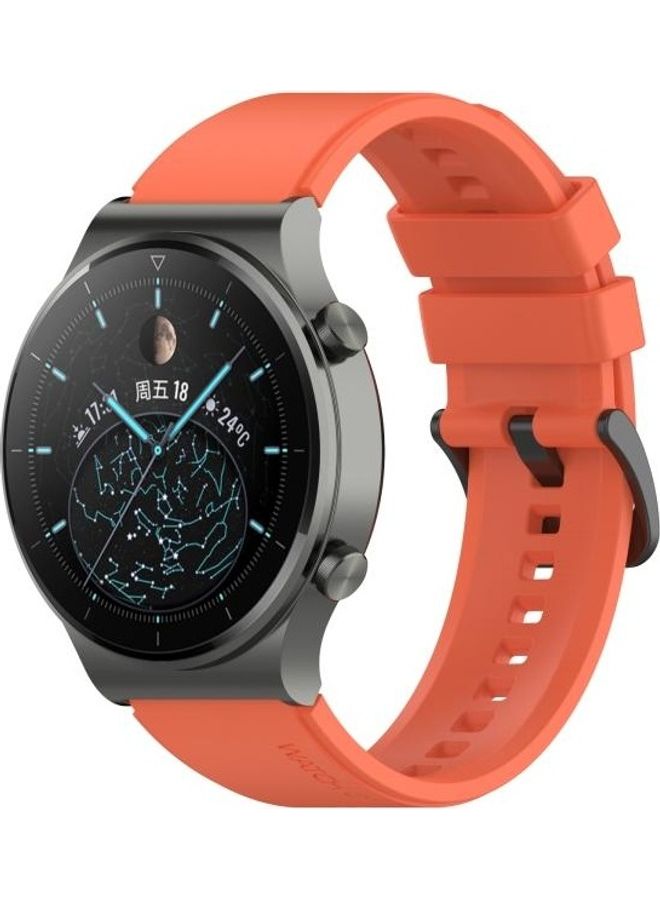 BGM Silicone Replacement Strap For Huawei Watch GT2 Pro Orange - Image 4