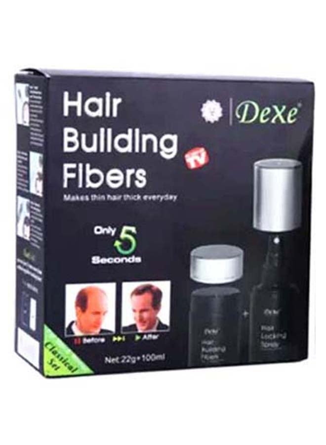 Dexe Pack Of 2 Hair Building Fibers With Hair Locking Spray Set Black - Image 2