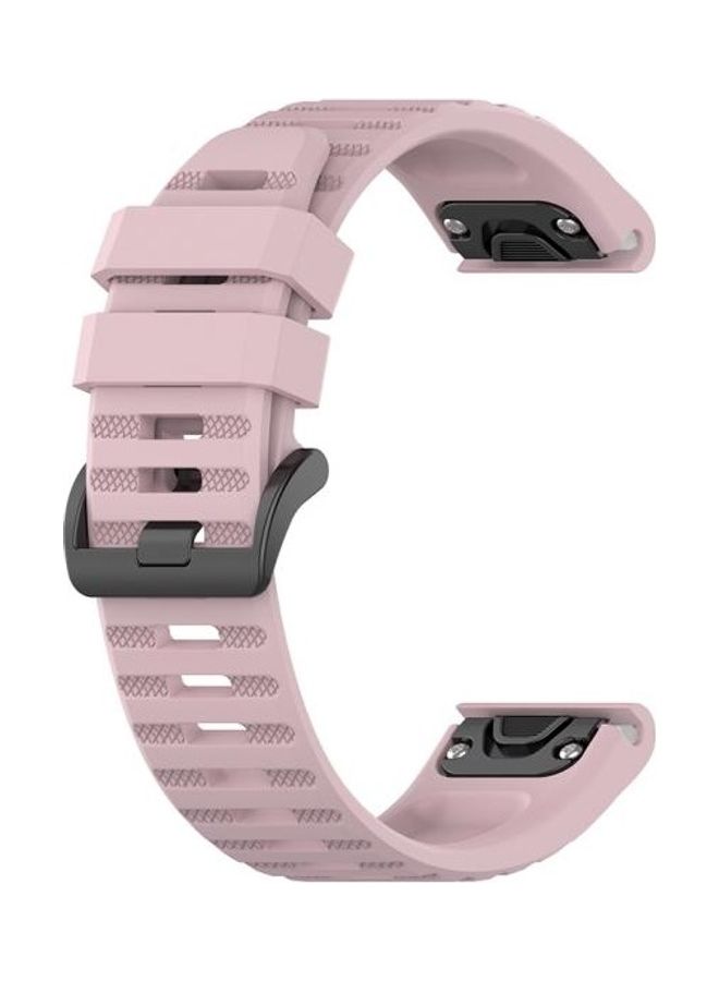 BGM Quick Release Official Texture Wrist Strap For Garmin Fenix 6 22mm Rose Pink - Image 3
