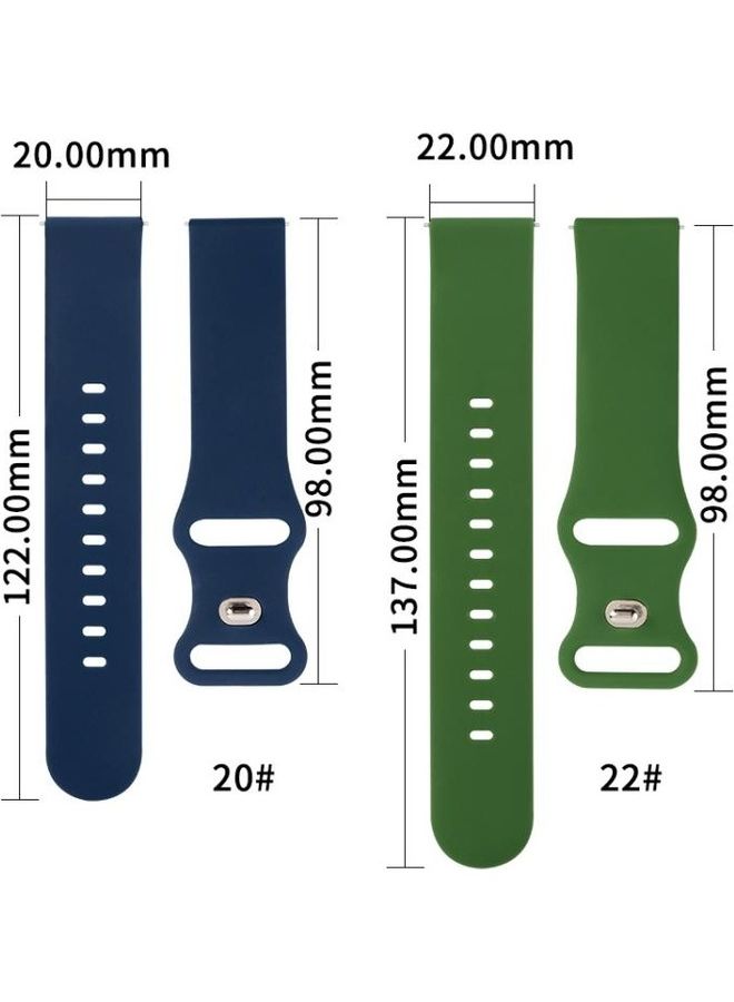 BGM 8 Buckle Silicone Replacement Strap For Huawei Watch GT 2E 46mm White - Image 2