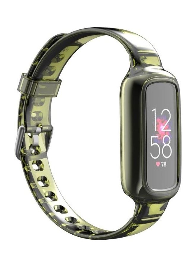 BGM Silicone Integrated Replacement Strap For Fitbit Luxe Yellow - Image 1