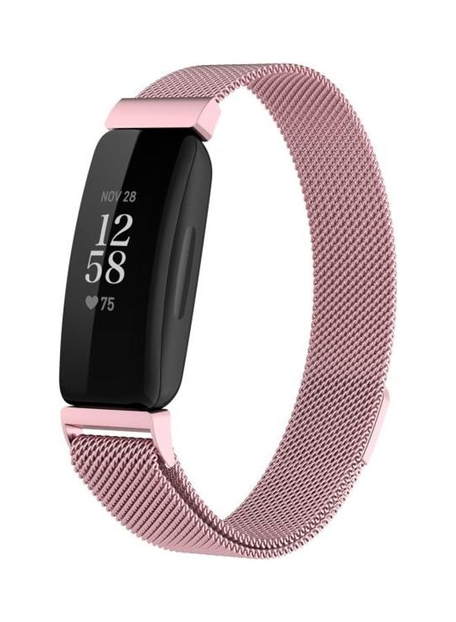 BGM - Milanese Replacement Wrist Strap For Fitbit Inspire 2 Rose Pink - Image 1