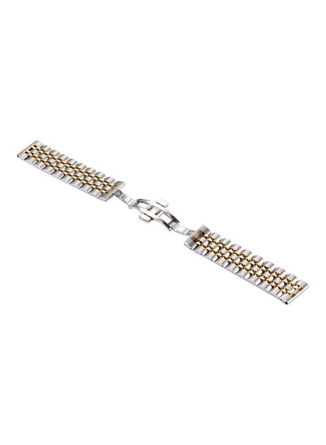 BGM 7 Beads Stainless Steel Hidden Butterfly Buckle Watchband For Samsung Gear S3 Classic Multicolour - Image 2