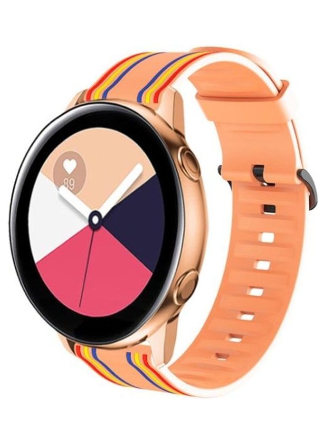 BGM Striped Silicone Strap For Huawei Watch GT 2E/GT/GT2 Orange - Image 1