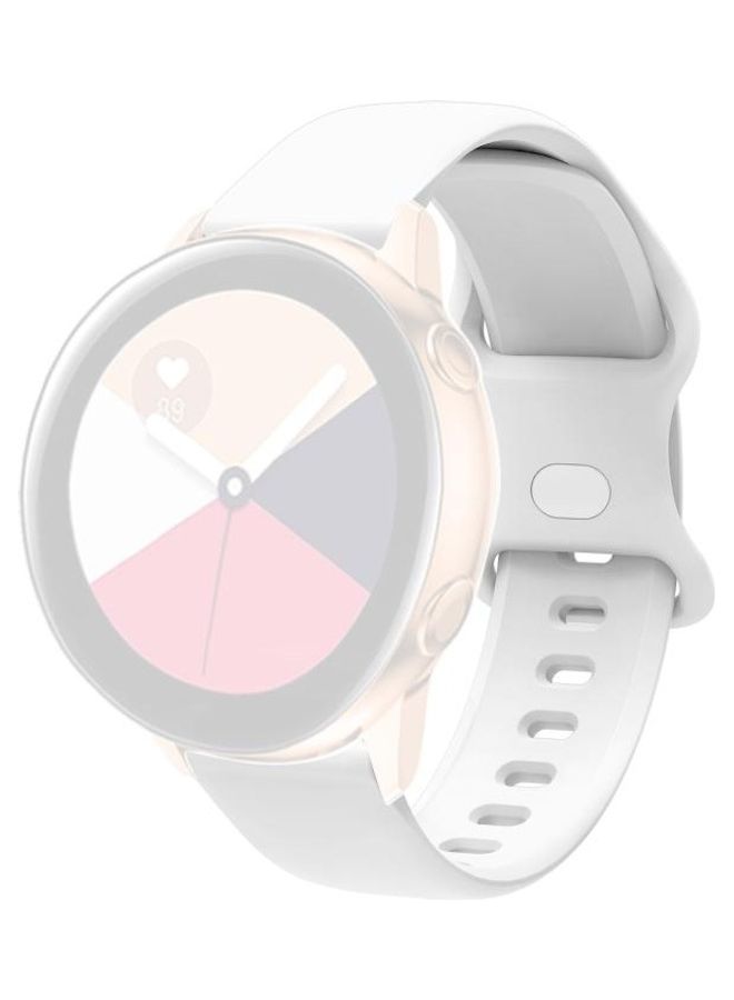 BGM Internal Buckle Perforation Silicone Replacement Watchband For Huawei Watch 3 White - Image 1