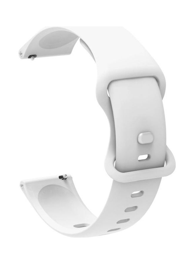 BGM Internal Buckle Perforation Silicone Replacement Watchband For Huawei Watch 3 White - Image 2